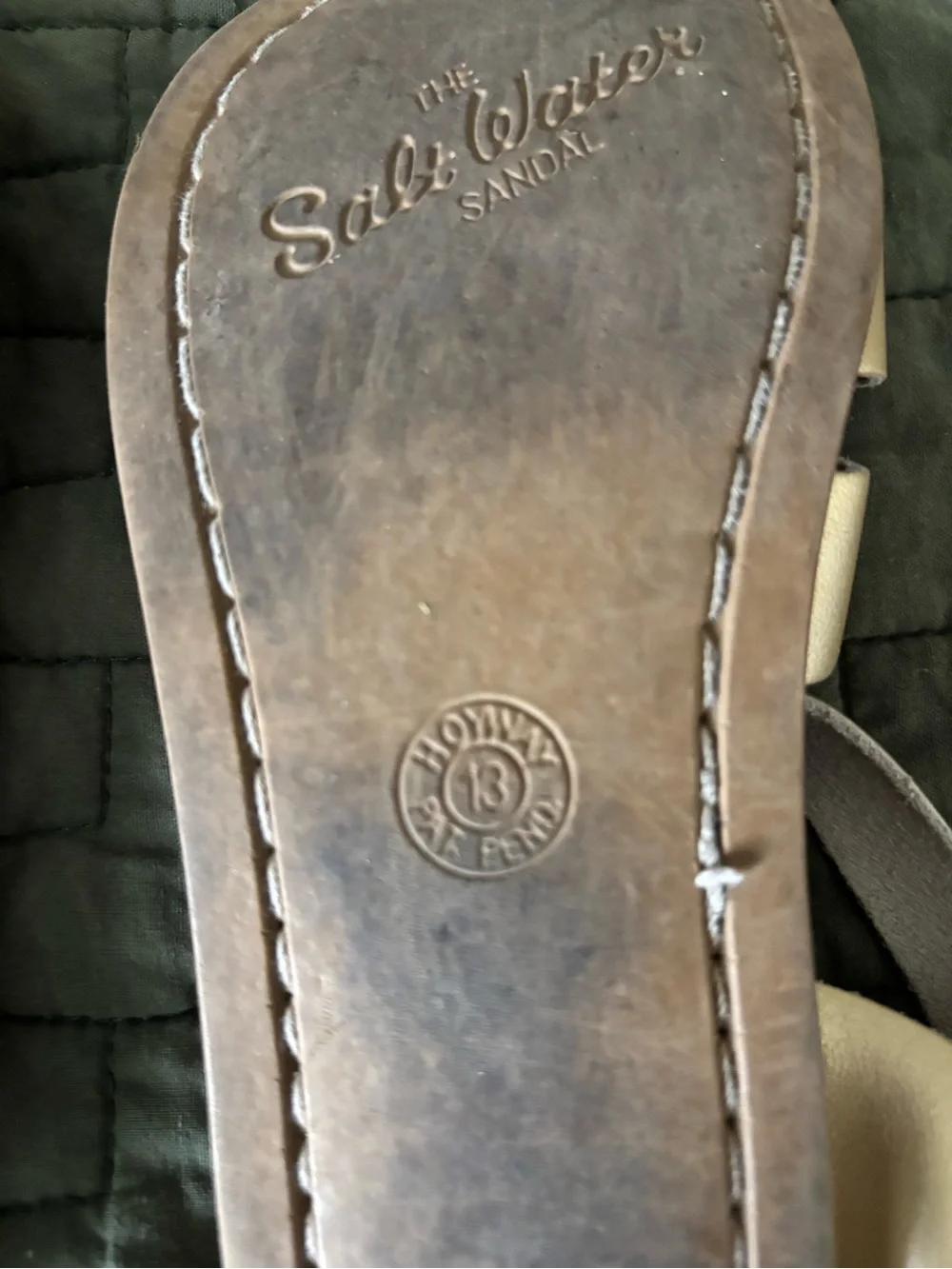 Saltwater sandals; size 13